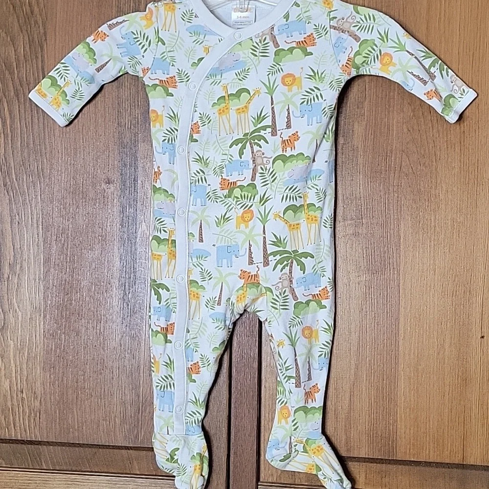 Gymboree 2006 IN THE JUNGLE One Piece Footed Pajama Sz 3-6M